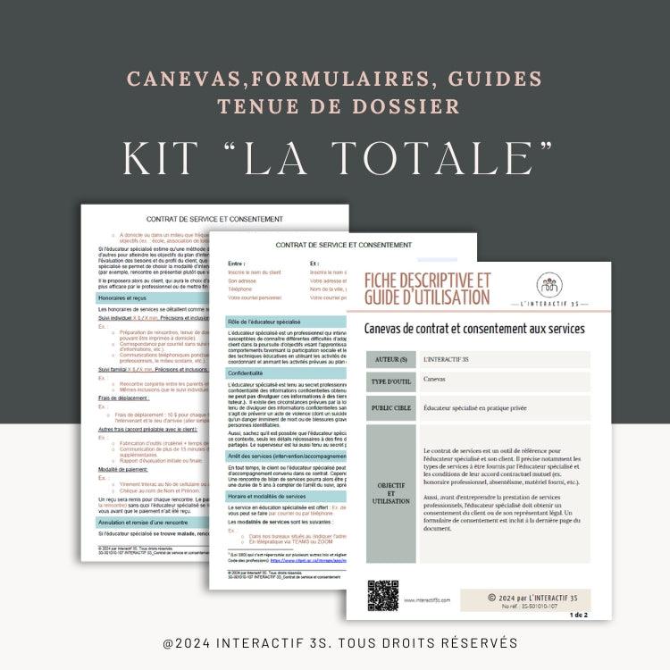 Kit &quot;La totale&quot; pour éducateur/trice spécialisé(e).